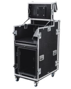 Single 12U Production Flight Case with Pull-Out Drawer