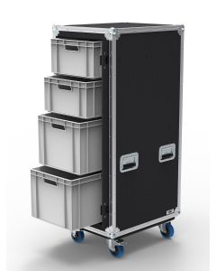 4 Drawer Slide and Slam Euro Container Flight Case