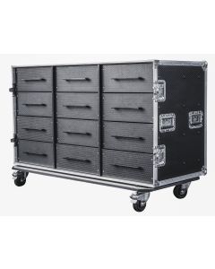 12 Drawer Triple Width Production Flight Case