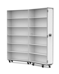 Large Retail Display Flight Case in White