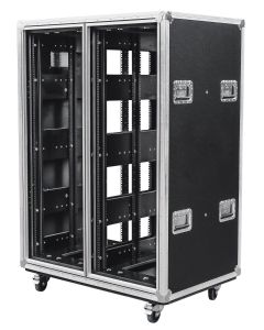 32U Double Slam Lid Shockmount Rack Case