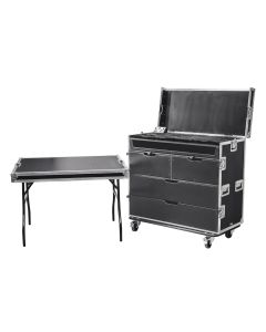 Guitar Tech Station Flight Case with Side Table