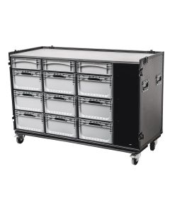 Hospitality Flight Case with Worktop and 12 Euro Drawers