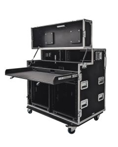 Mobile Production Flight Case with Rear Slam Lids & 10U Racks