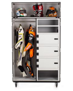 Motorsport Wardrobe Flight Case with Storage in White