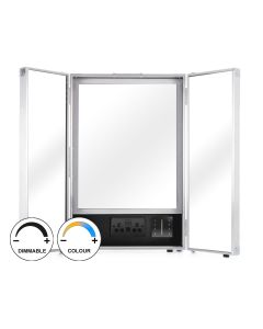 Make-Up Mirror Flight Case with Dimmable Light and Colour Control