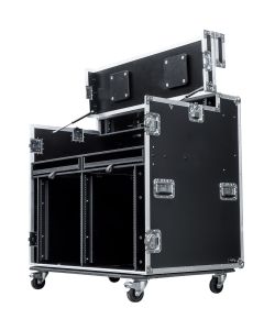 Twin 12U Production Case with Pull Out Drawers