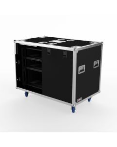 PTS Double Cabinet Flight Case with Sliding Doors